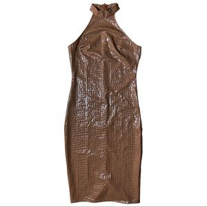 ShopIt Faux Snakeskin Midi Sz Large